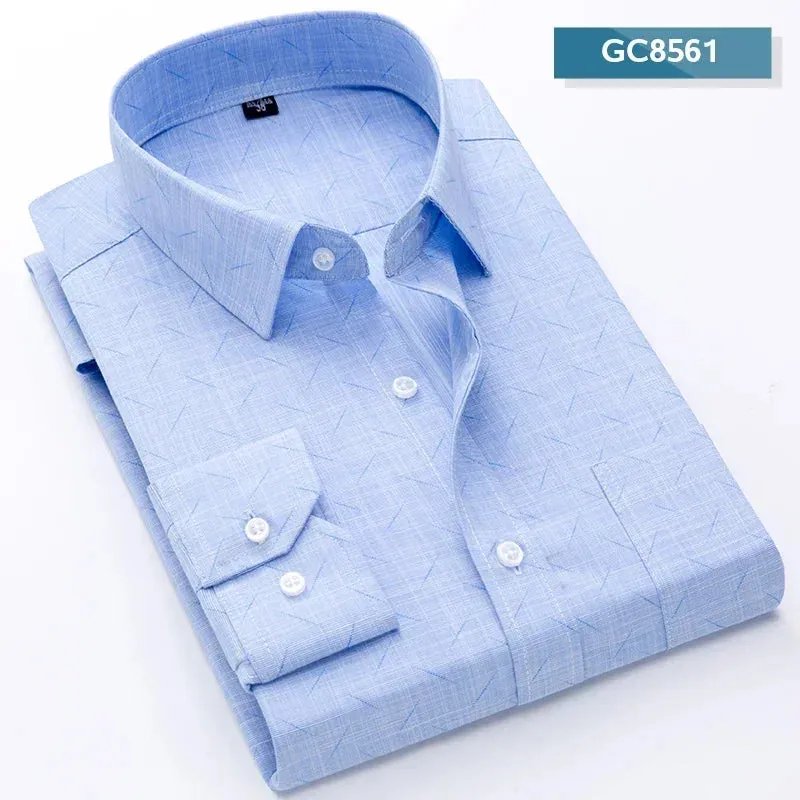 2024 Men's Casual Long Sleeve Slim Fit Button Down Shirt - Stylish Spring/Summer Wear