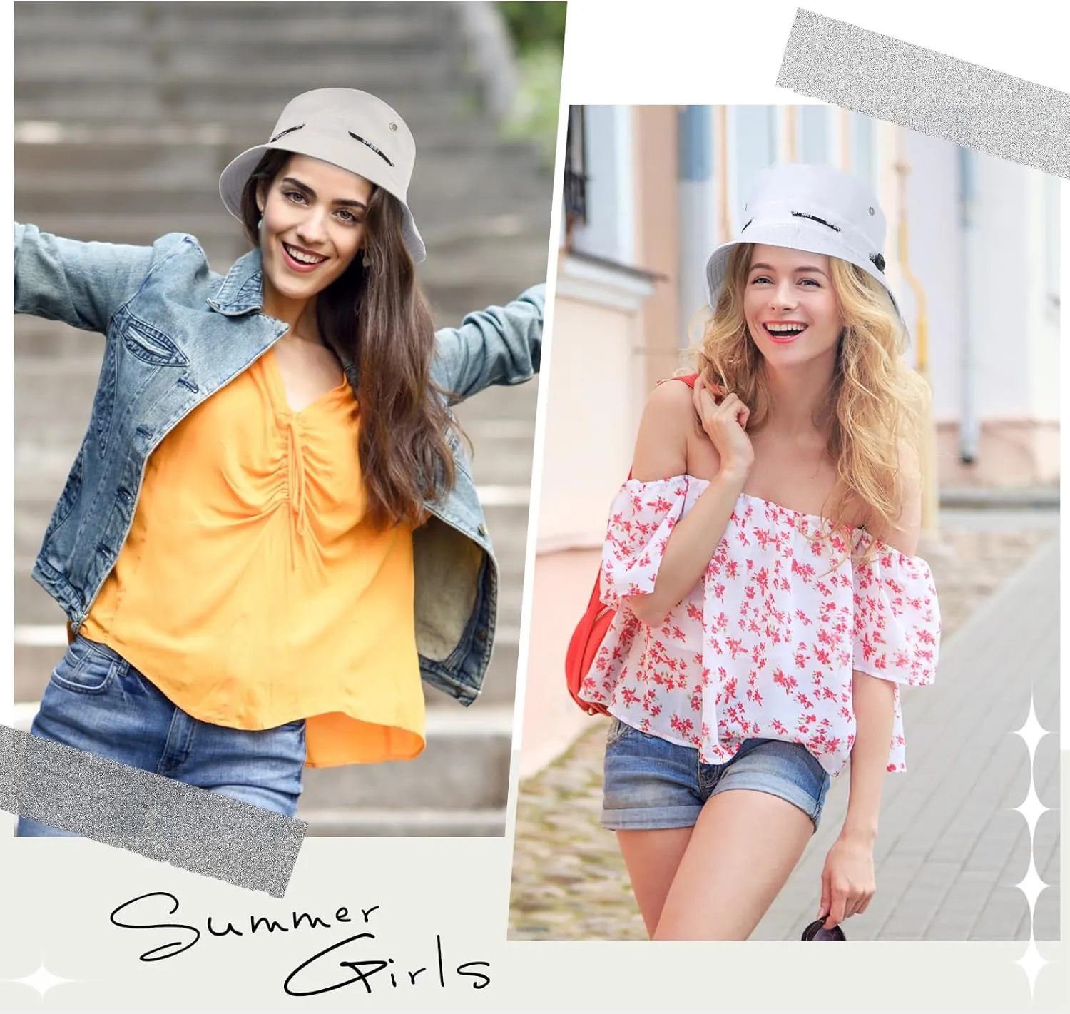 24 Pcs Bucket Hat Bulk for Women Men Adjustable Beach Boonie Sun Hat Summer Outdoor Packable Cap for Hiking Camping