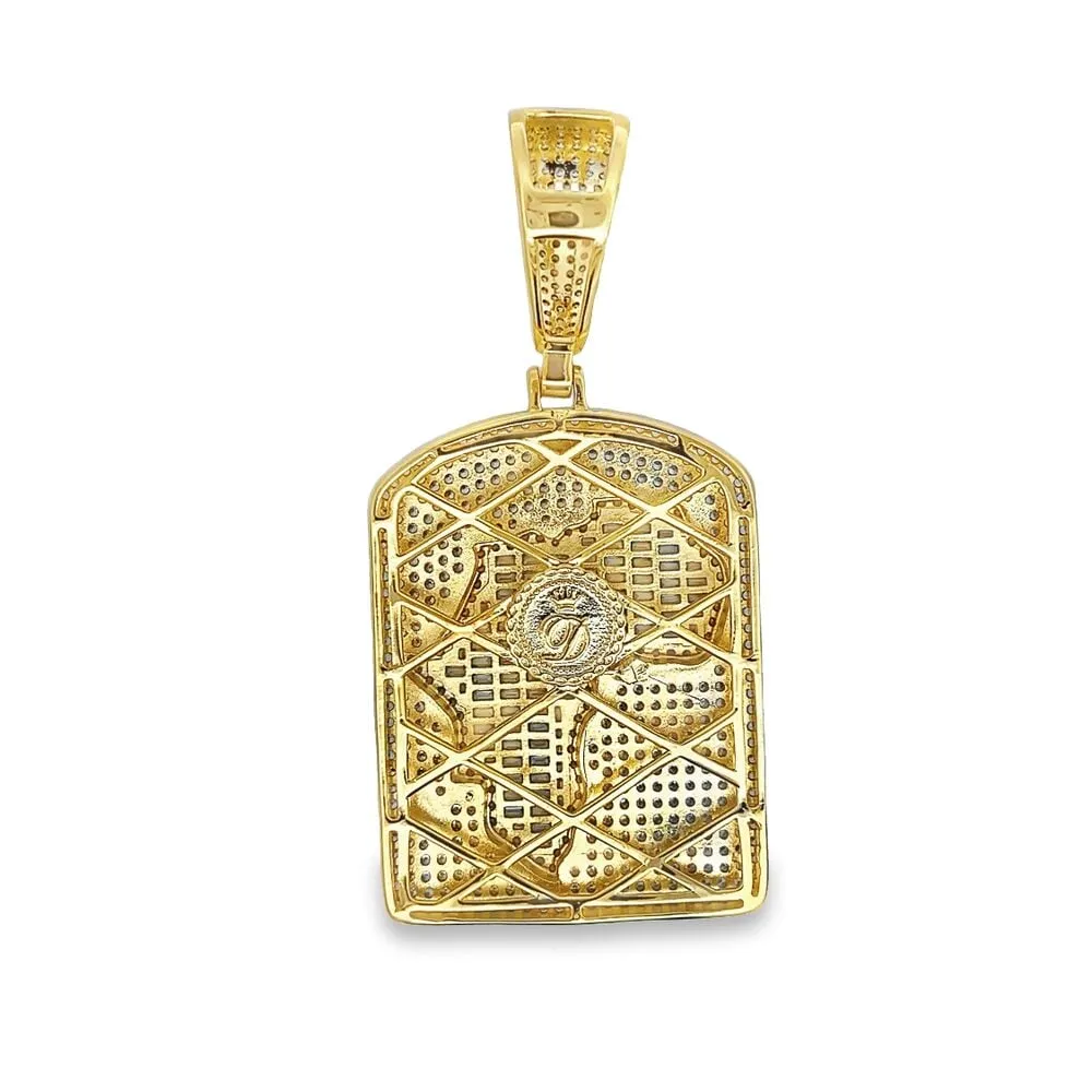 Africa Dog Tag Baguette VVS CZ Hip Hop Bling Bling Pendant