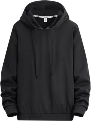Alalaso Mens Fleece Pullover Hoodies Winter Thermal Zip Solid Lightweight Soft Hooded Sweatshirt with Pocket