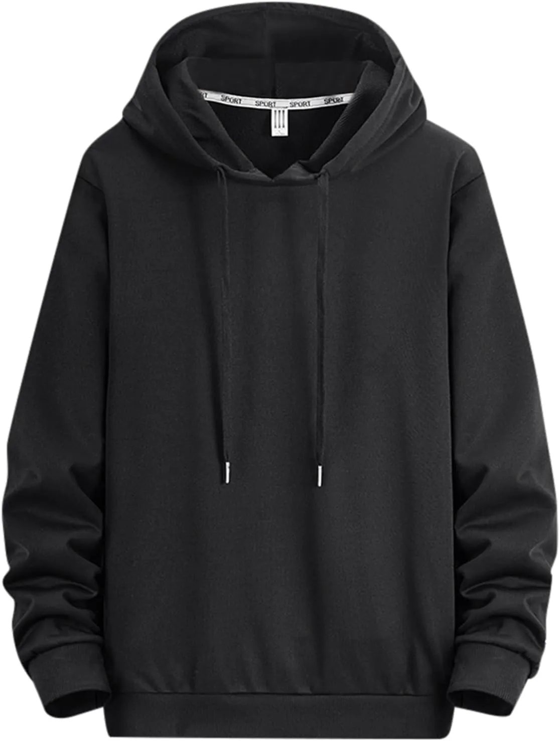 Alalaso Mens Fleece Pullover Hoodies Winter Thermal Zip Solid Lightweight Soft Hooded Sweatshirt with Pocket