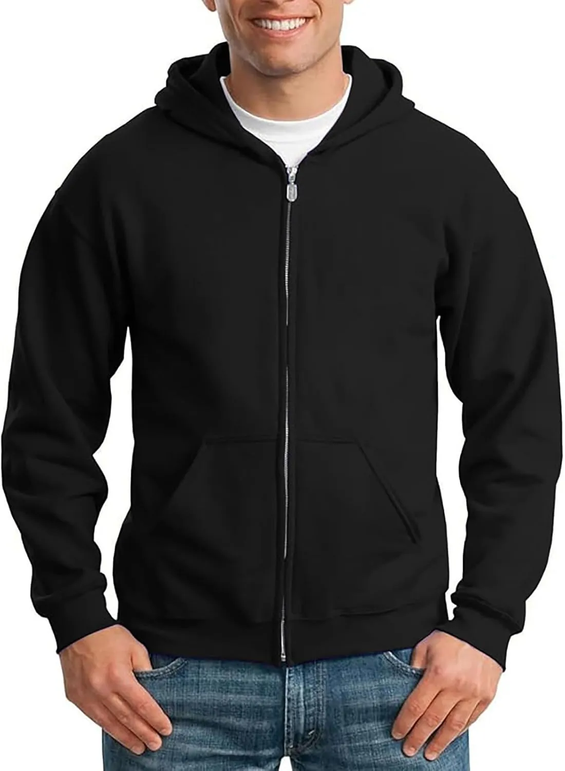 Alalaso Mens Hoodies Coats 2024 Casual Stylish Sports Jacket Plain Fleece Thick Cardigan Fall Clothes Outdoor Tops
