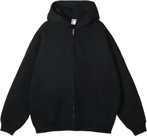 Alalaso Mens Hoodies Coats 2024 Casual Stylish Sports Jacket Plain Fleece Thick Cardigan Fall Clothes Outdoor Tops