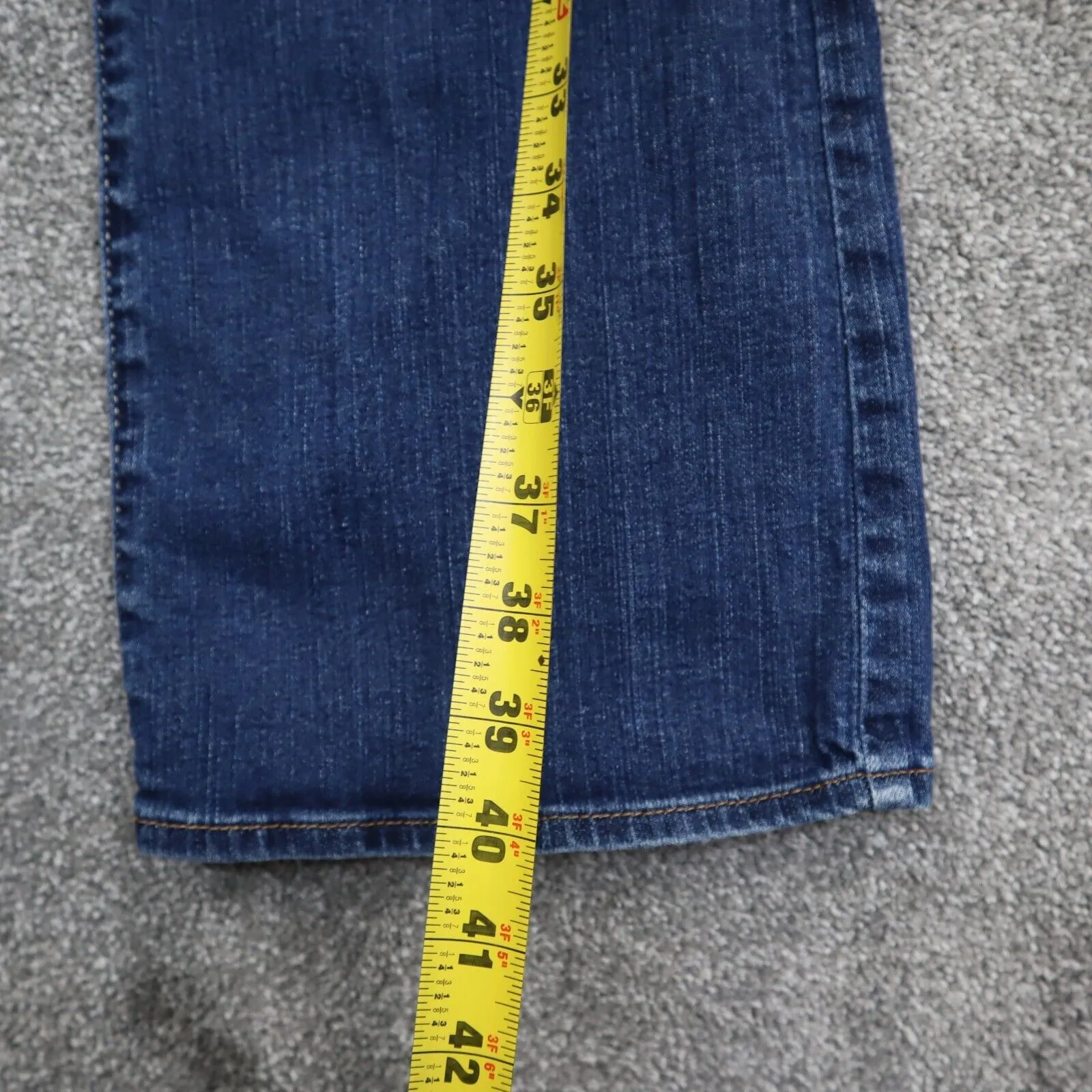 American Eagle Womens Straight Leg Denim Jeans Distressed Stretch Blue Size W34