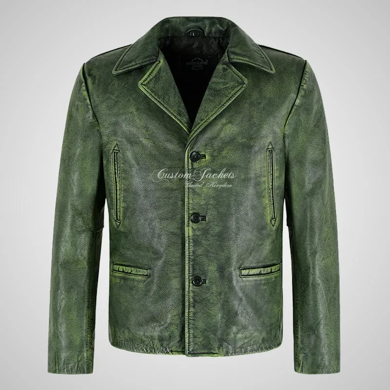 AMERICANA Leather Blazer Vintage Biker Leather Blazer