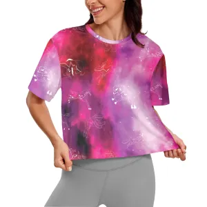 Animal Ancestors 8 Gaseous Clouds Pink and Red Women's Cropped T-shirt