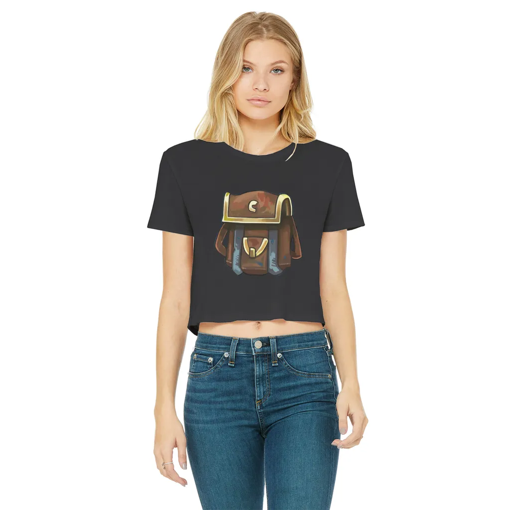 Brown Bag Classic Women's Cropped Raw Edge T-Shirt