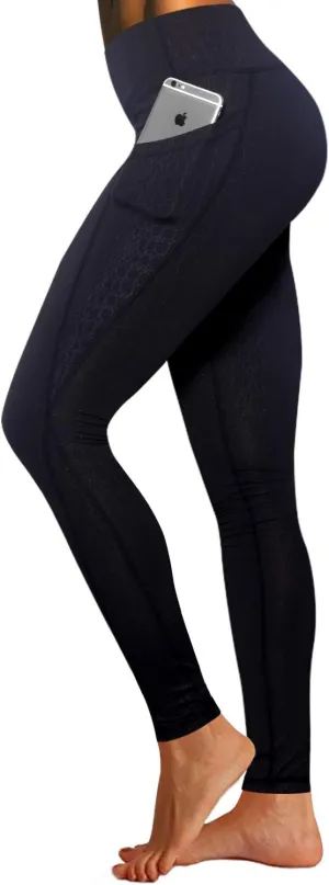 BUBBLELIME 22"/26" Out Pockets High Waist Embossed Pattern Yoga Pants for Women Workout Leggings Tummy Control