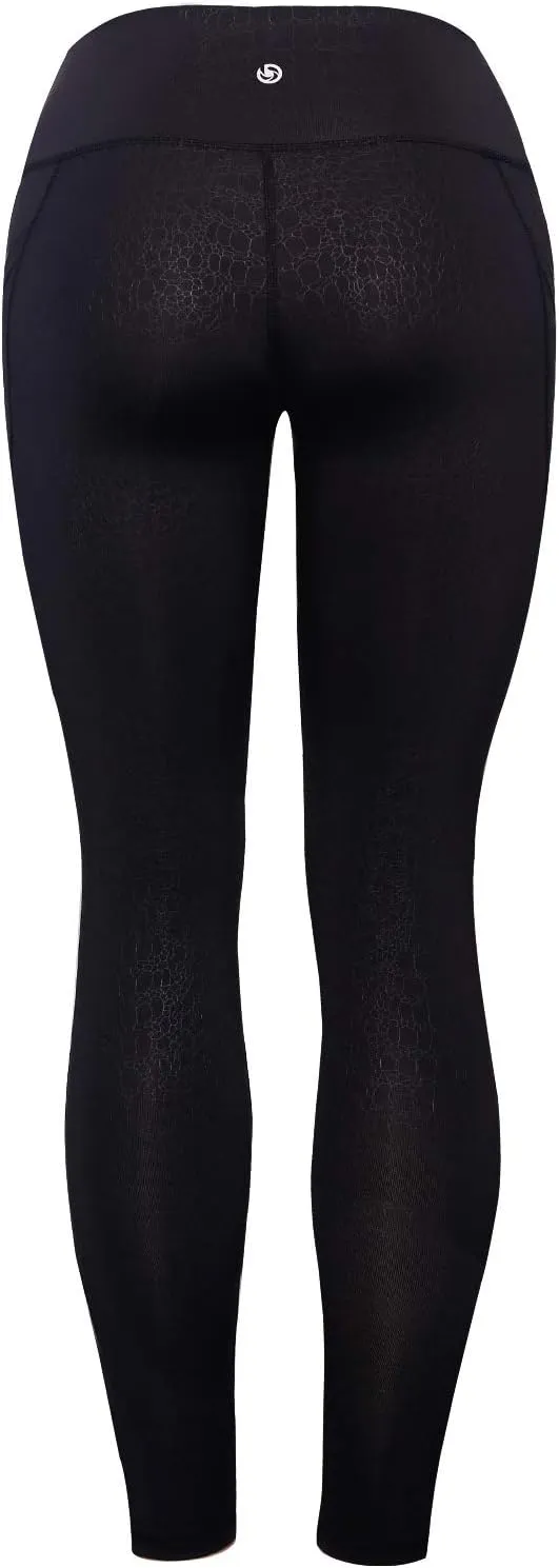 BUBBLELIME 22"/26" Out Pockets High Waist Embossed Pattern Yoga Pants for Women Workout Leggings Tummy Control