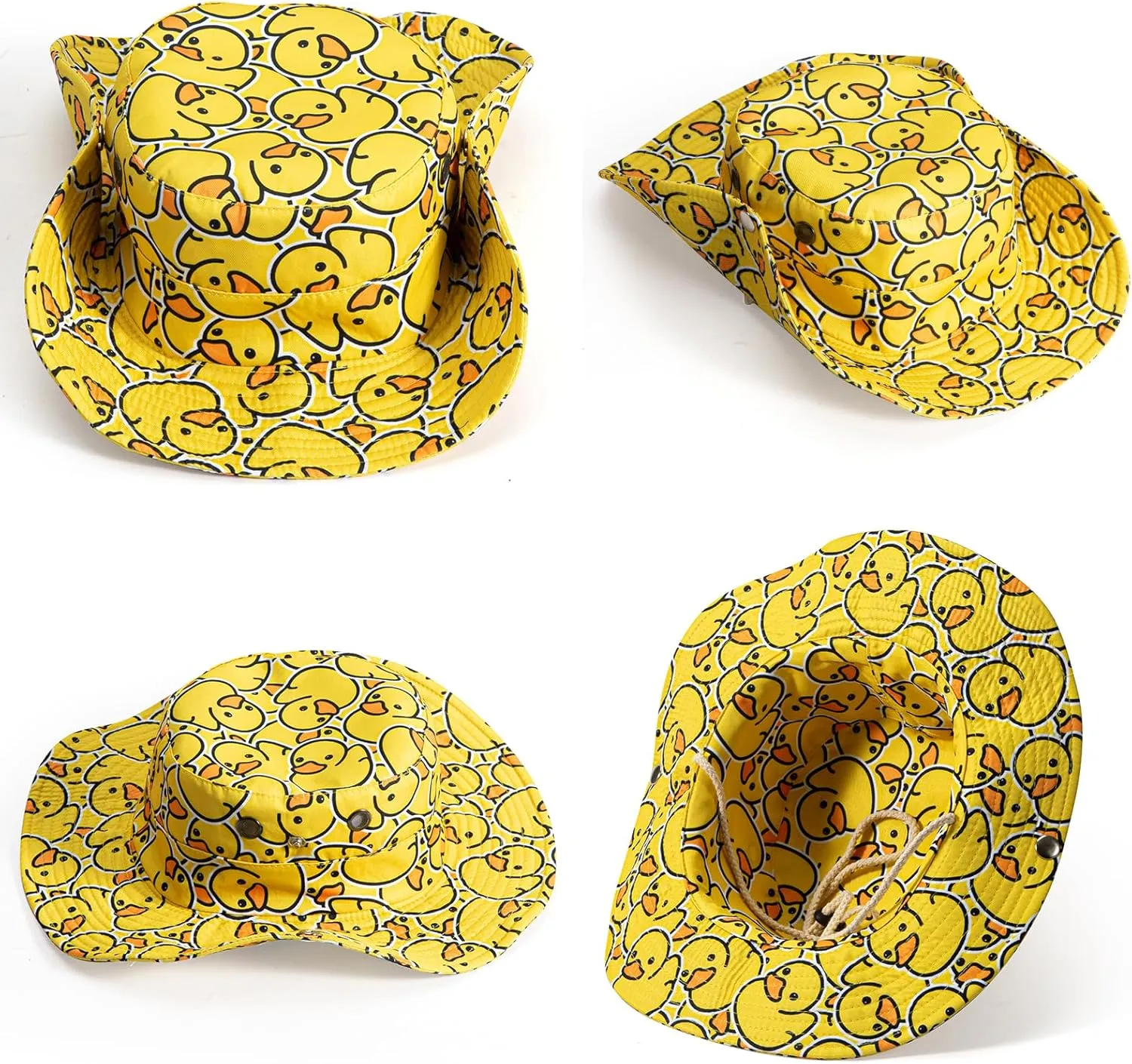 Bucket Hat Funny Duck Fisherman Hat Travel Beach Sun Hat Outdoor Cap for Men Women Adults