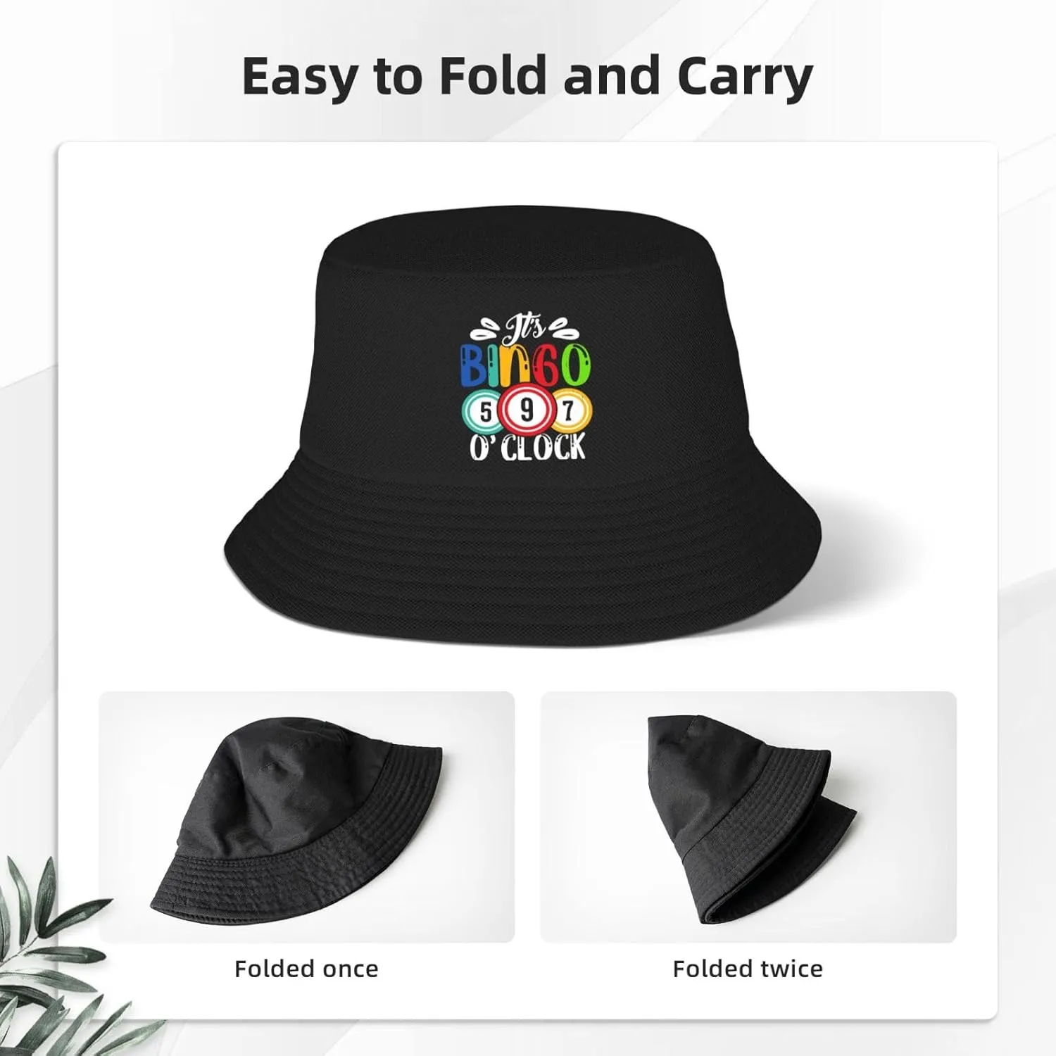 Bucket Hats Fashion Sun Cap Packable Outdoor Fisherman Hat for Women and Men World's Coolest Bingo Caller Bucket Hats