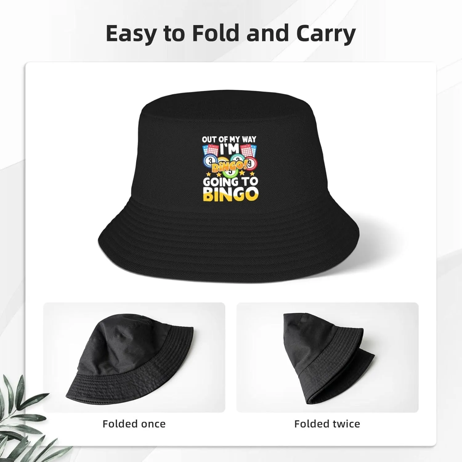 Bucket Hats Fashion Sun Cap Packable Outdoor Fisherman Hat for Women and Men World's Coolest Bingo Caller Bucket Hats