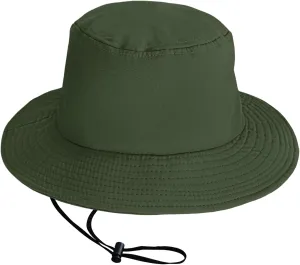 Bucket Hats for Woman Men with Detachable Strings Fishing Hat Summer Wide Brim Protection Sun Hat Green