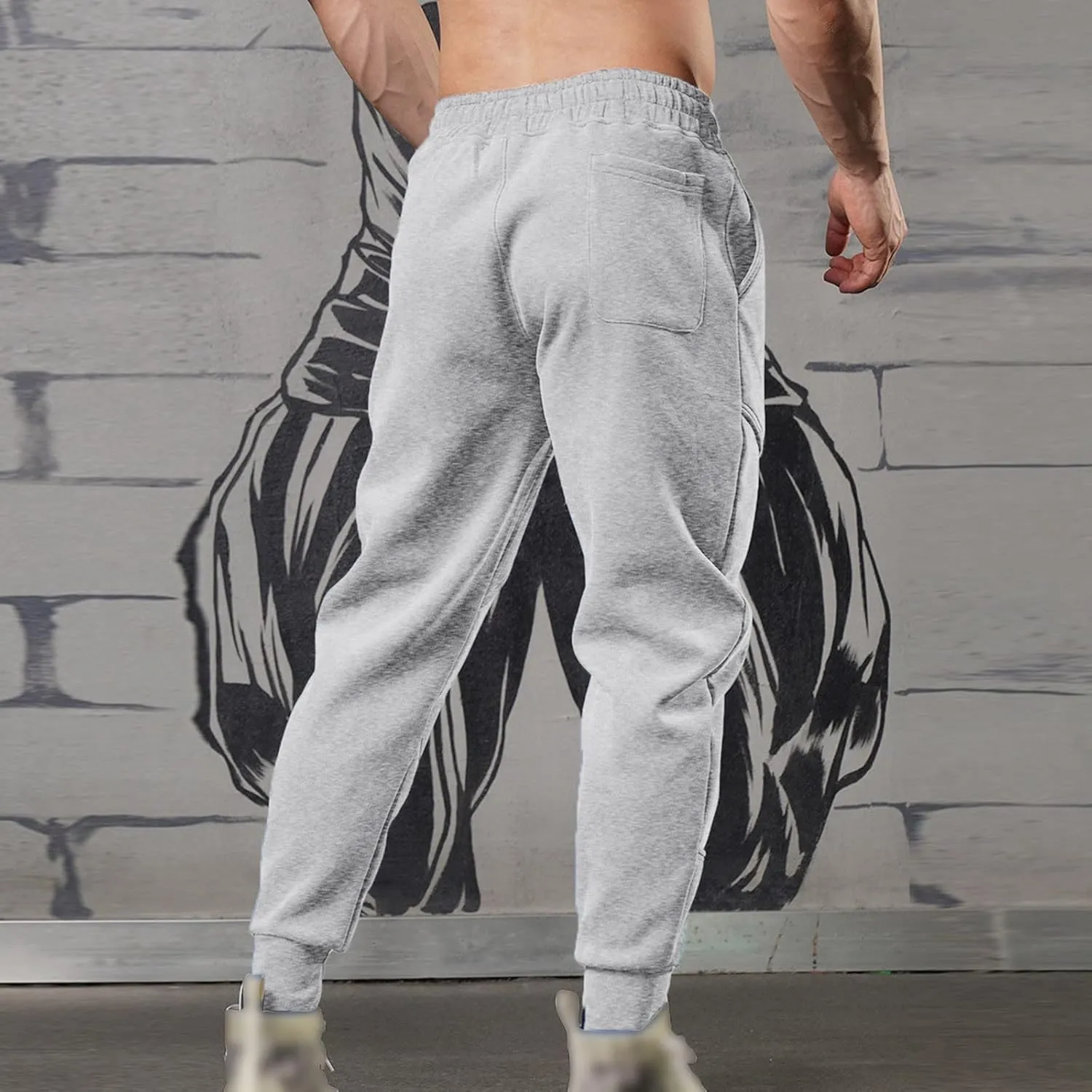 Cargo Pants for Men Relaxed Fit Mens Cargo Pants Fleece Lined with Pockets Cargo Pants for Men Lightweight Sweatpants