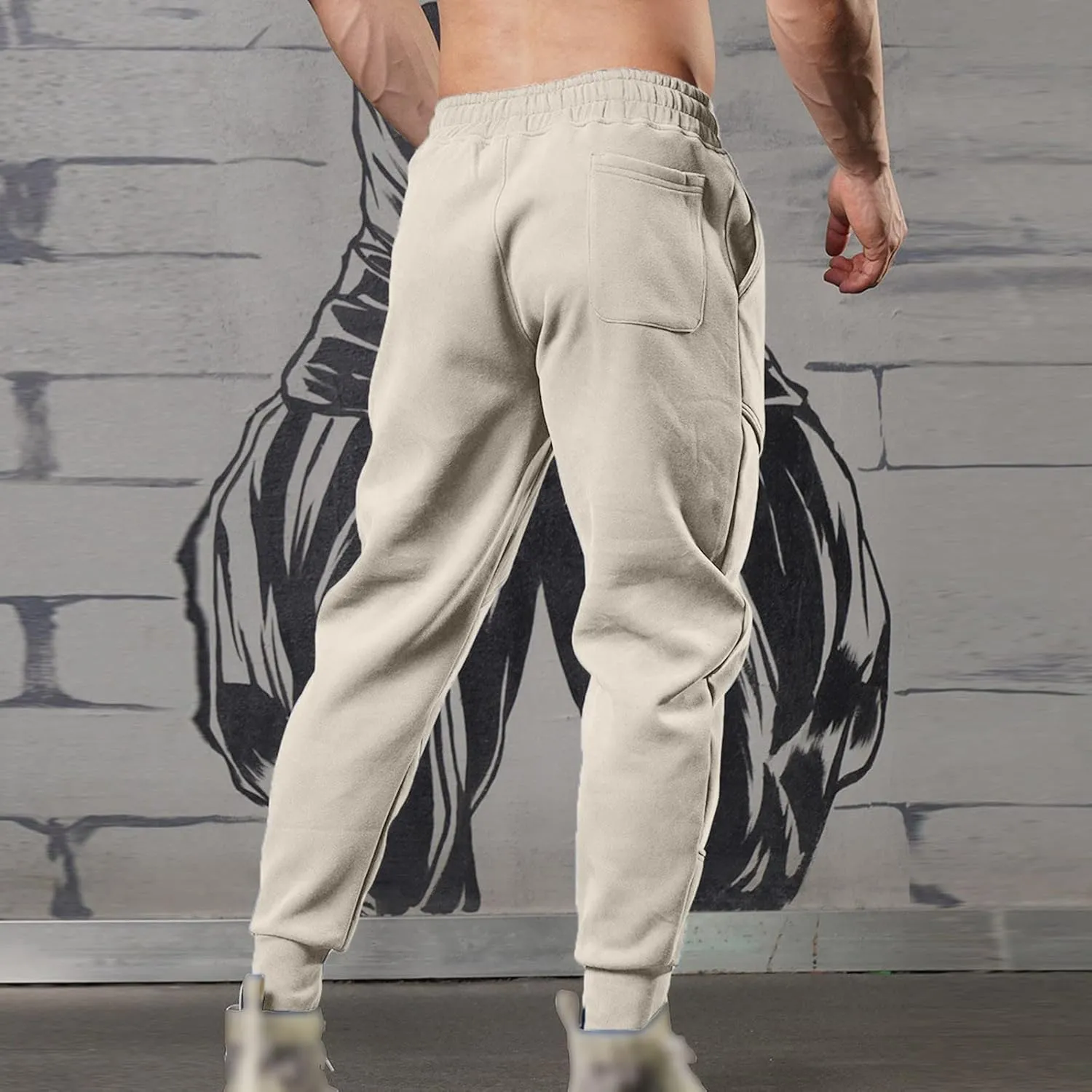 Cargo Pants for Men Relaxed Fit Mens Cargo Pants Fleece Lined with Pockets Cargo Pants for Men Lightweight Sweatpants