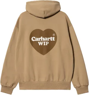 Carhartt Wip felpa W Hooded Heart Sweat dusty h brown
