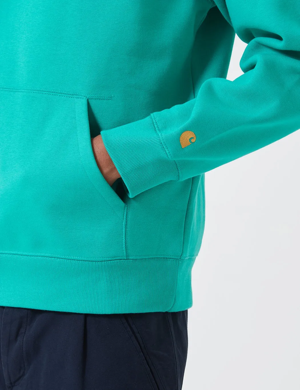 Carhartt-WIP Hooded Chase Sweatshirt - Yoda/Gold