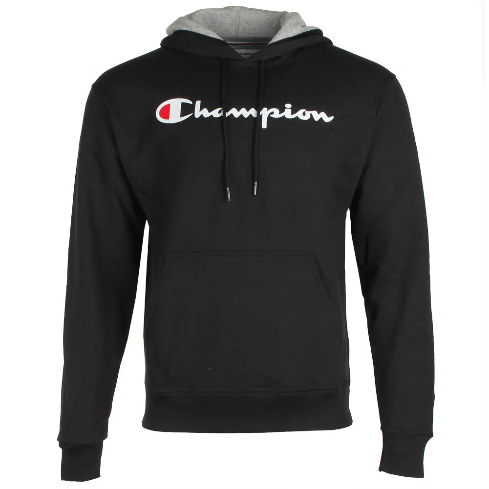 Champion Men's Pullover Hoodie Long Sleeve Powerblend Script Logo Sweatshirt