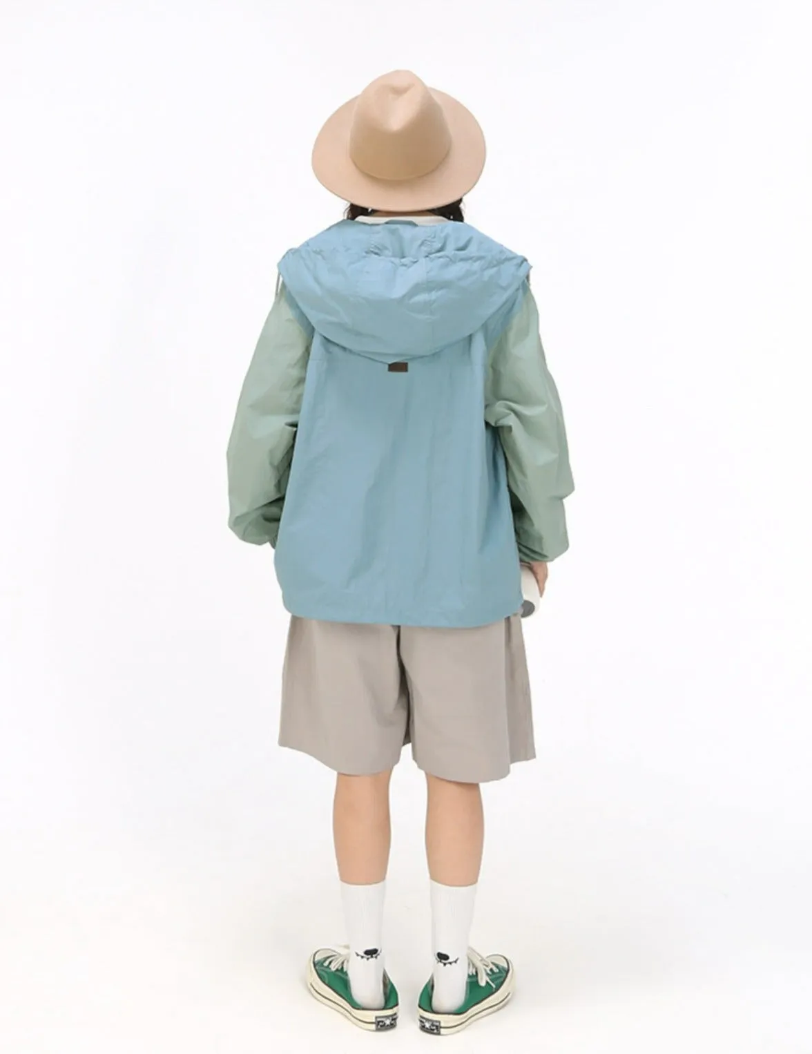 Color Block Hooded Windbreaker