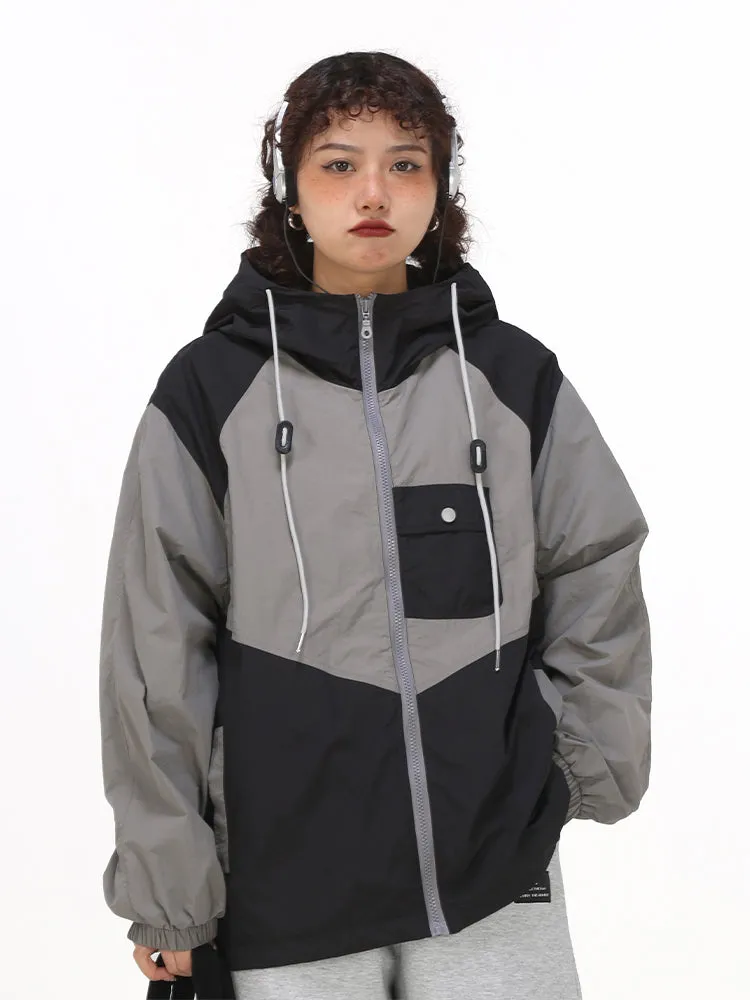 Color Block Hooded Windbreaker