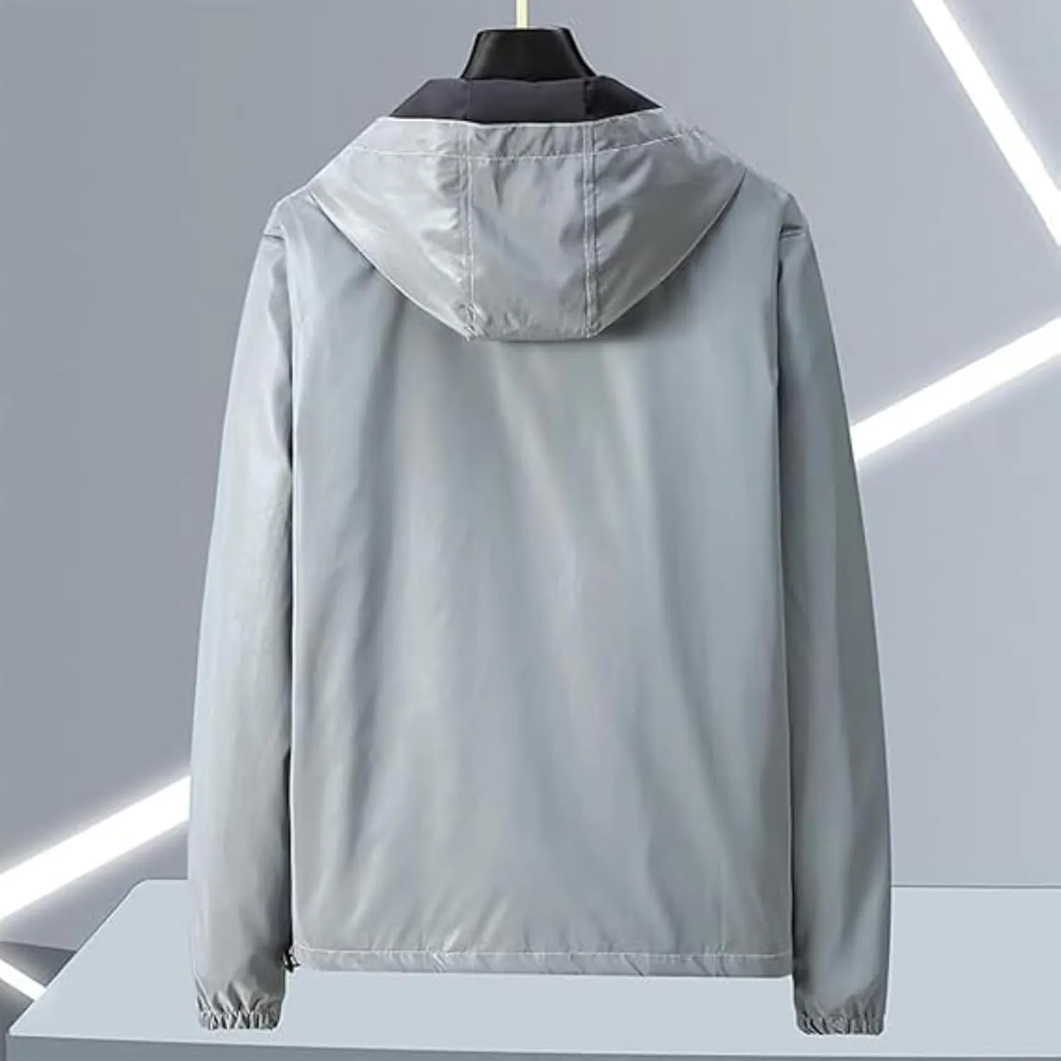 Color-Shifting Reflective Windbreaker Jacket, Night Runs, Rides Color-Shifting, for Men Lightweight Running Coat