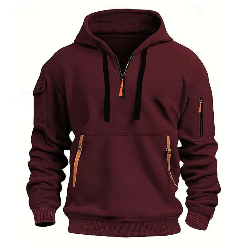 Cotton Dropped Shoulder Hooded Sweatshirt