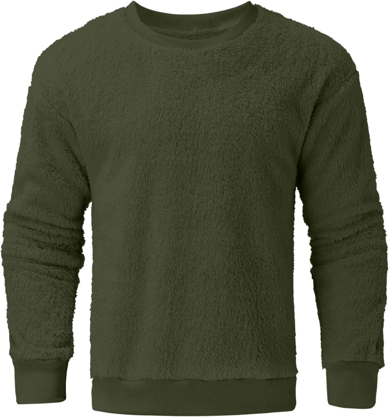 Crewneck Sweatshirts for Men Loose Fit Long Sleeve Solid Causal Pullover Shirts Lightweight Gym Athletic Shirt