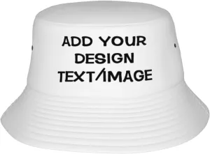 Custom Bucket Hat Custom Hats for Men Women Design Your Own Outdoor Summer Travel Beach Personalized Bucket Hat