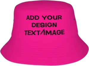 Custom Bucket Hat Custom Hats for Men Women Design Your Own Outdoor Summer Travel Beach Personalized Bucket Hat