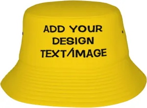 Custom Bucket Hat Custom Hats for Men Women Design Your Own Outdoor Summer Travel Beach Personalized Bucket Hat