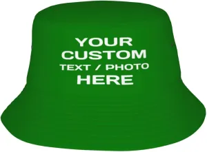 Custom Bucket Hats for Women Men Personalized Sun Hat Fisherman Cap for Summer Travel Beach Design with Text Photo Logo