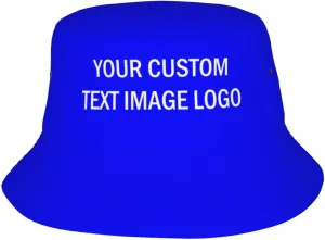 Custom Bucket Hats, Personalized Bucket Hat, Custom Summer Hats for Men Women, Reversible Beach Sun Cap Customized Hat