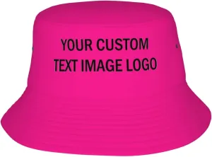 Custom Bucket Hats, Personalized Bucket Hat, Custom Summer Hats for Men Women, Reversible Beach Sun Cap Customized Hat