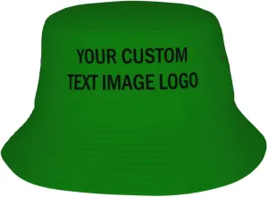 Custom Bucket Hats, Personalized Bucket Hat, Custom Summer Hats for Men Women, Reversible Beach Sun Cap Customized Hat