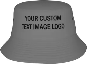 Custom Bucket Hats, Personalized Bucket Hat, Custom Summer Hats for Men Women, Reversible Beach Sun Cap Customized Hat