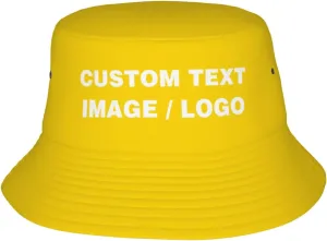 Custom Bucket Hats, Personalized Bucket Hat, Summer Hat, Custom Hat for Men Women Beach Sun Cap Customized with Text Photo