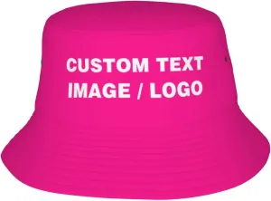 Custom Bucket Hats, Personalized Bucket Hat, Summer Hat, Custom Hat for Men Women Beach Sun Cap Customized with Text Photo