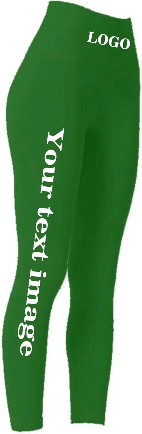 Custom Workout Leggings - Design Your Own Yoga Pants - Add Your Text Images Compression Leggings