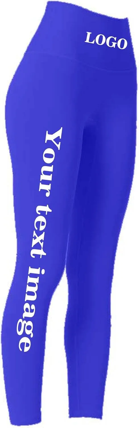 Custom Workout Leggings - Design Your Own Yoga Pants - Add Your Text Images Compression Leggings