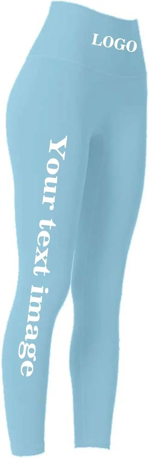 Custom Workout Leggings - Design Your Own Yoga Pants - Add Your Text Images Compression Leggings