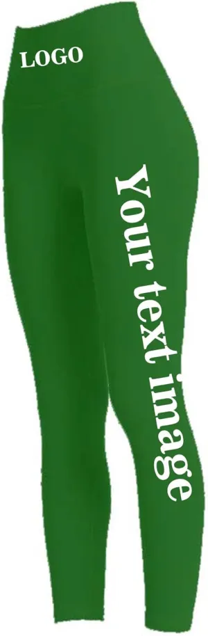 Custom Workout Leggings - Design Your Own Yoga Pants - Add Your Text Images Compression Leggings