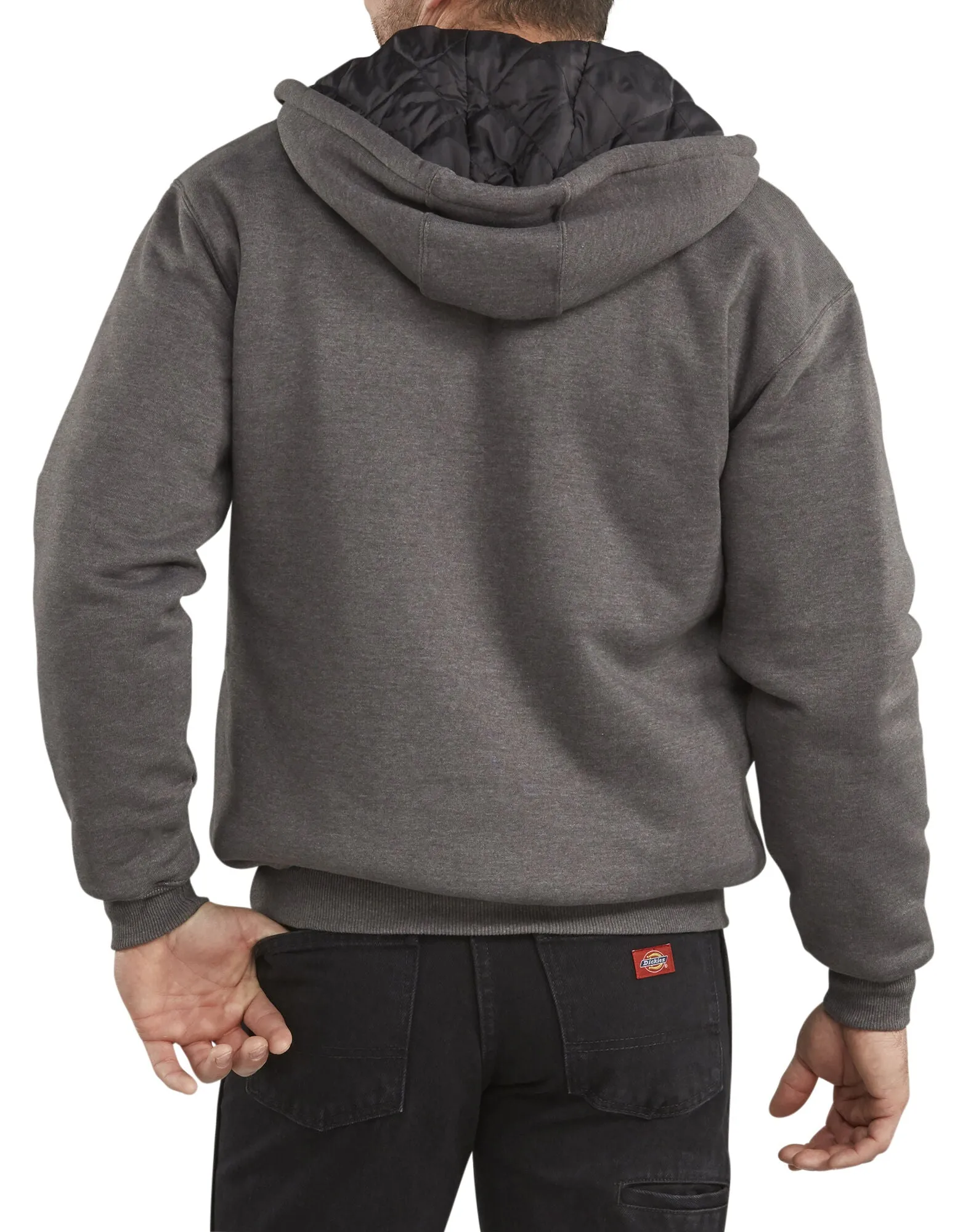 Dickies Men's TW394 Heavyweight Quilted Fleece Zip Up Hoodie