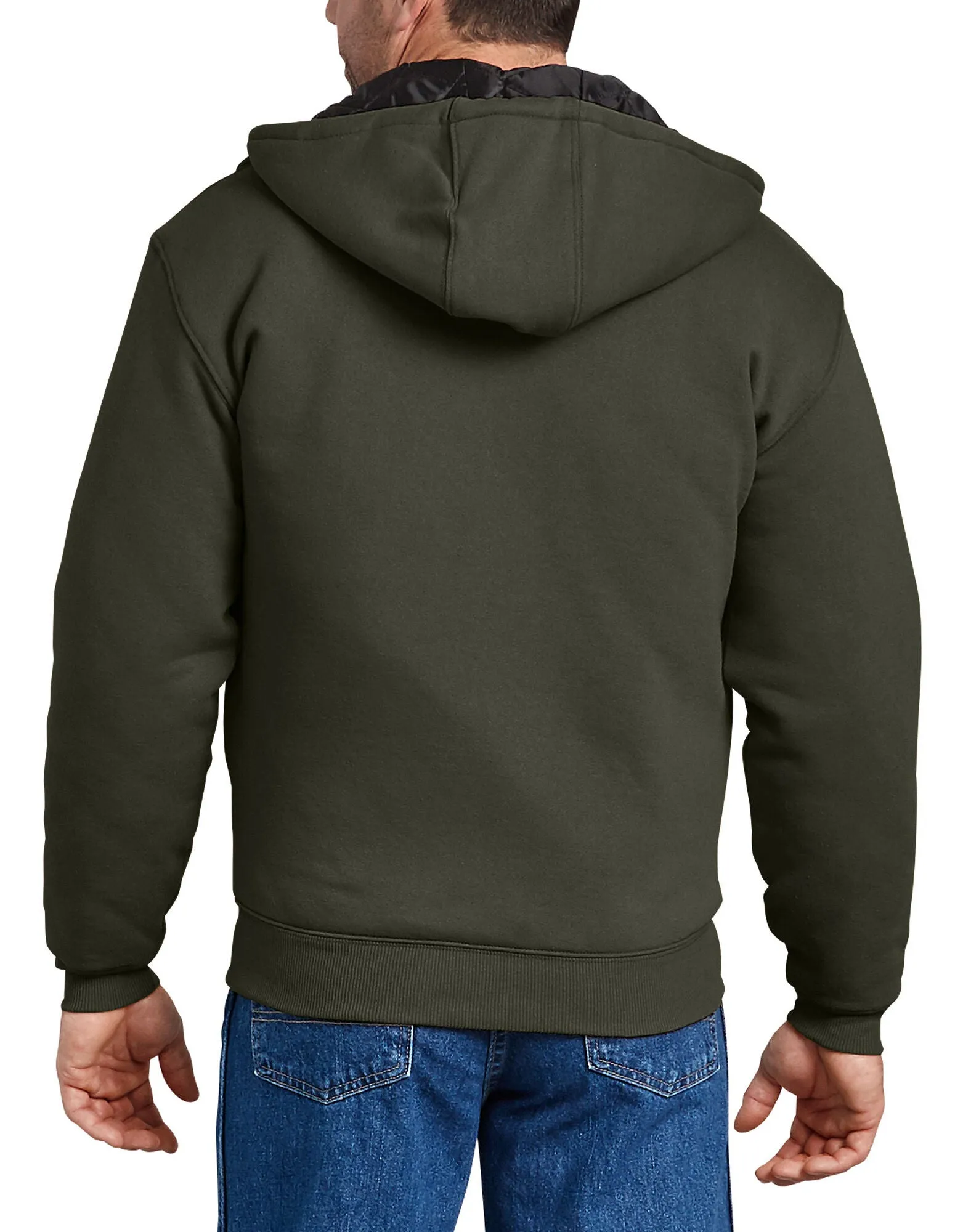 Dickies Men's TW394 Heavyweight Quilted Fleece Zip Up Hoodie
