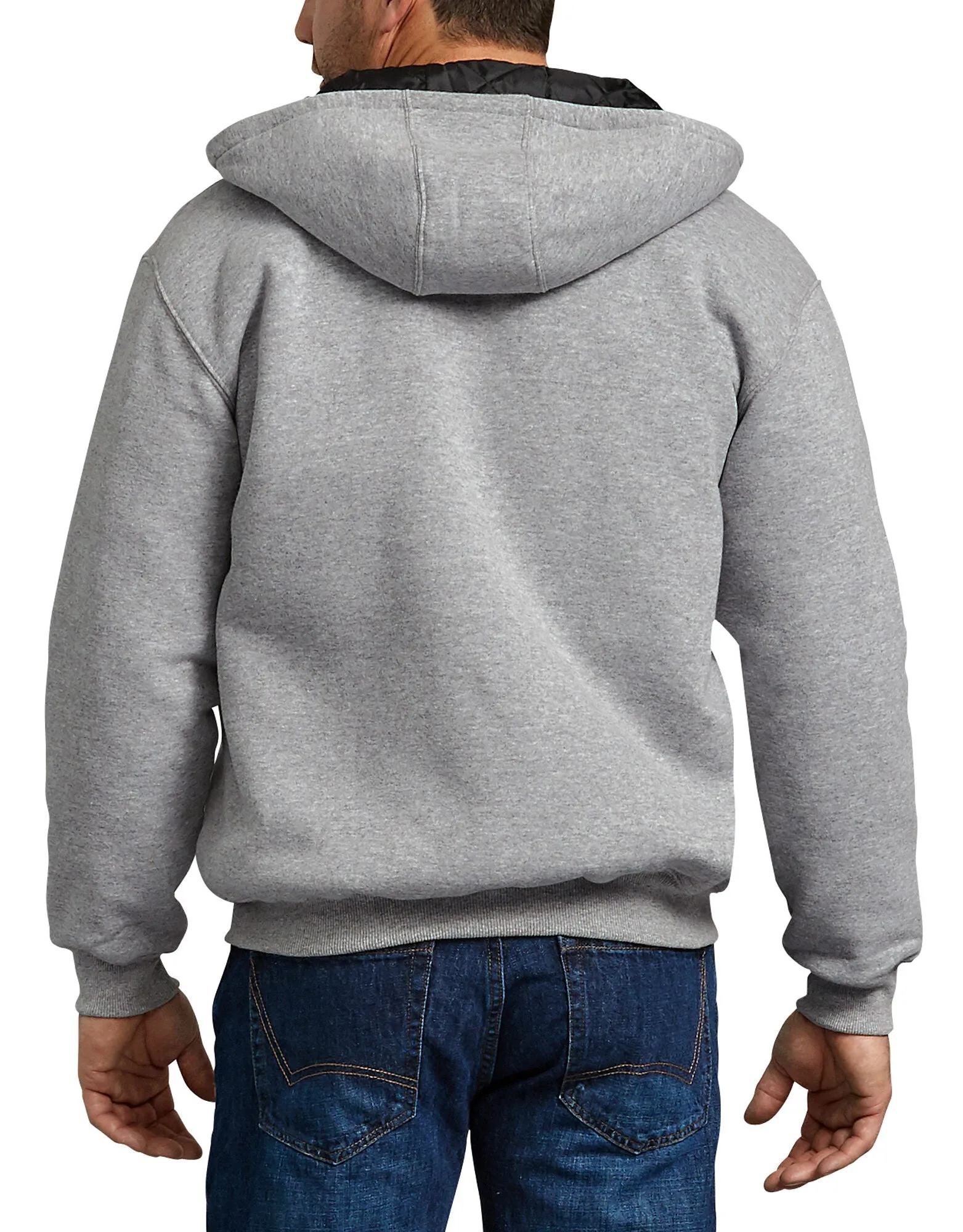 Dickies Men's TW394 Heavyweight Quilted Fleece Zip Up Hoodie