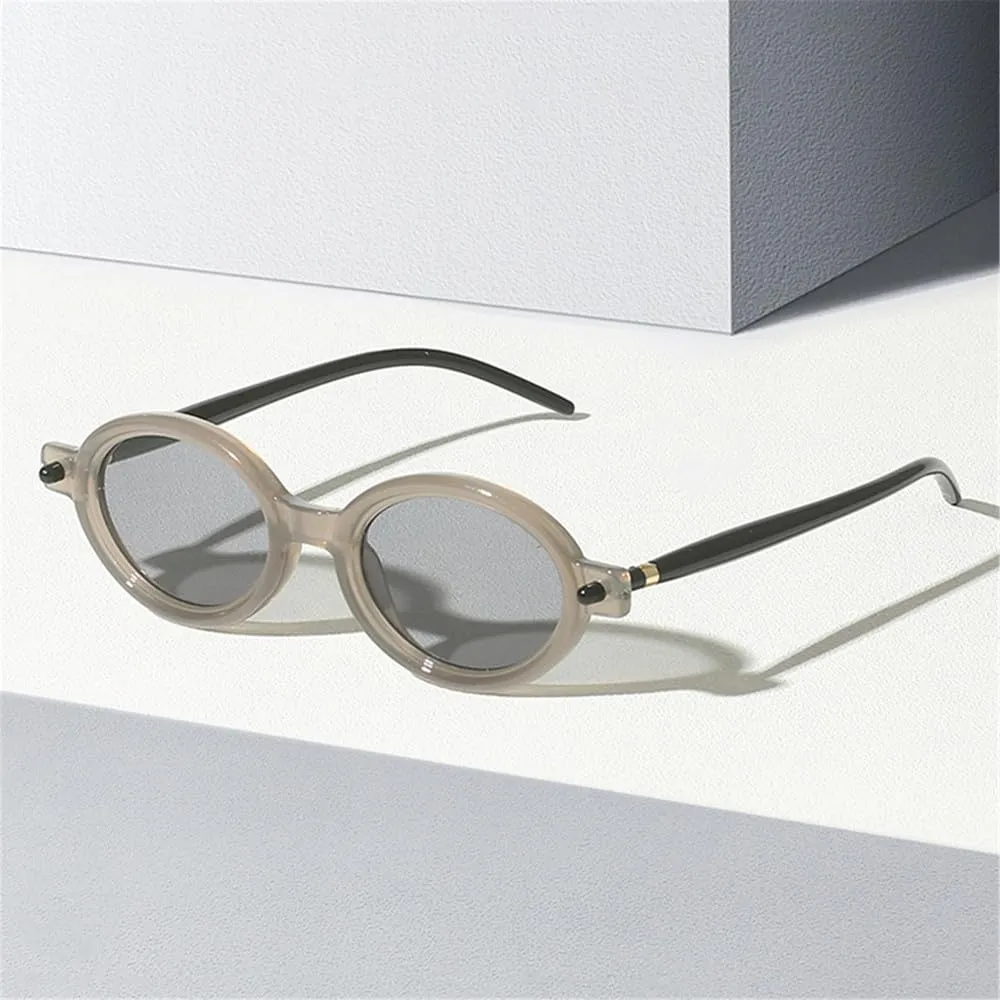 Double Color Women Fashion Sunglasses Shades UV400 Light Gray Men Rivets Sun Glasses