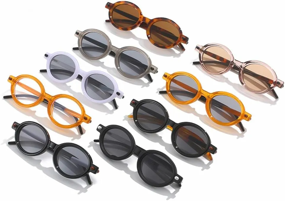 Double Color Women Fashion Sunglasses Shades UV400 Light Gray Men Rivets Sun Glasses