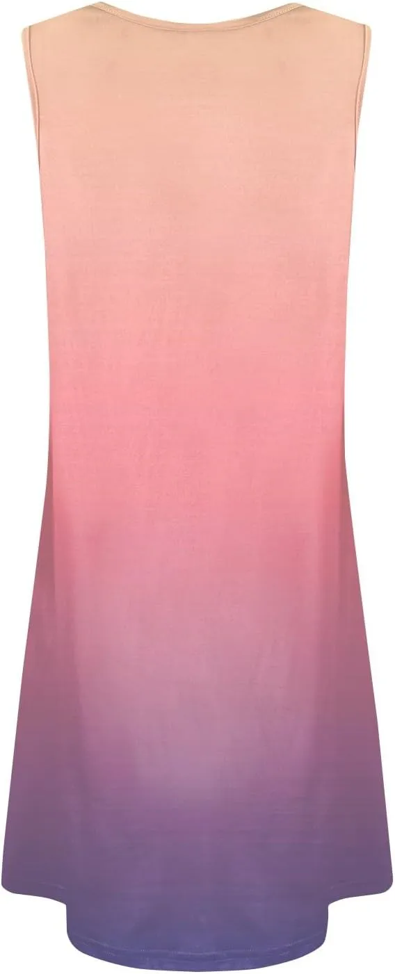 Dresses for Women 2025 Plus Size Mini Dresses Sexy Vacation Summer Clothes Sleeveless v Neck Sundress with Pockets