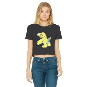 Ductil Classic Women's Cropped Raw Edge T-Shirt