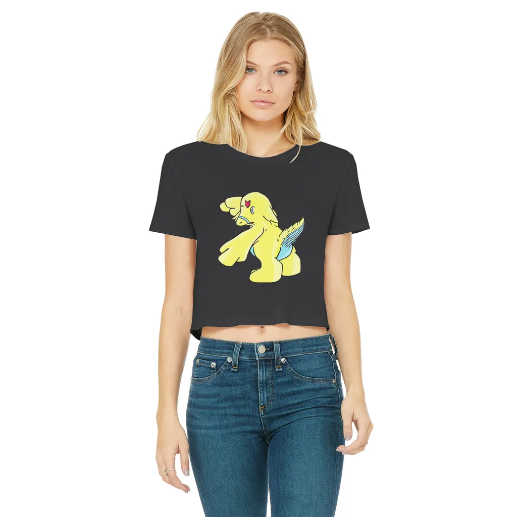 Ductil Classic Women's Cropped Raw Edge T-Shirt