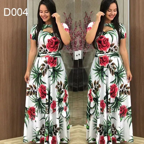 Elegant Spring Women's Dress Casual Fashion Floral Print